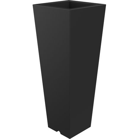 Vaso 34x86 cm in Resina Arkema Quadro 86 Antracite (1/3)