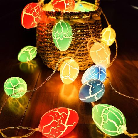 Lumières décoratives de Pâques 2 m 10 lumières à piles pour Halloween, Pâques, printemps, fête, intérieur, extérieur, anniversaire, chambre à coucher (1/5)