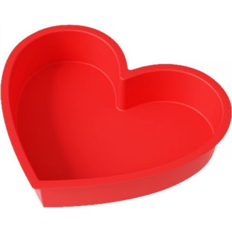 Moule Gateau Coeur Silicone, Moule en Silicone Coeur Saint Valentin, Antiadhésif Moule a Gateau Patisserie Pour Gâteau Fête Des Mères, Gâteau au Fromage -8.78inch7.56inch1.97inch (1/5)