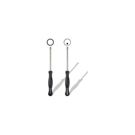 Outil de réglage de carburateur : tournevis cannelé à 21 dents + tournevis rond pour tronçonneuse, débroussailleuse, tondeuse à gazon, coupe-bordures, souffleur à 2 temps (lot de 2) (1/5)