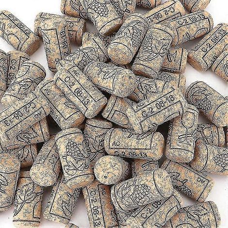 Lot de 100 bouchons de vin en liège naturel, réutilisables, fonctionnels et portables, droits, pour la mise en bouteille du vin.-AquaForge (1/4)