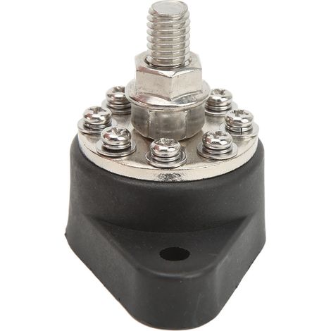 Bloc de distribution d'alimentation 8 bornes 3/8 po M10 12 V-48 V 160 A universel pour voitures, camping-cars, bateaux et camions (1/5)