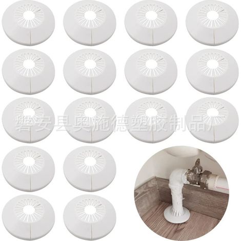 Anneau décoratif à clip multifonctionnel pour tuyaux d'évacuation en PVC, cache-trou mural, couvercle de protection multifonctionnel en plastique.