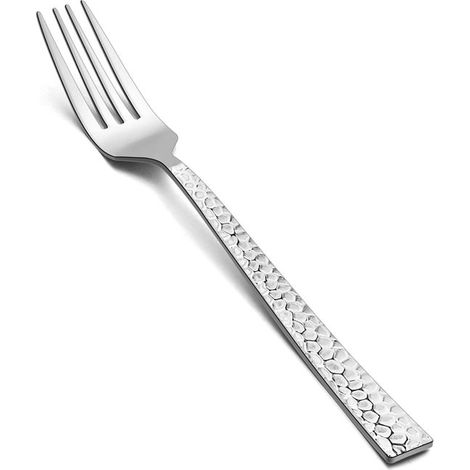 Juego de 6 tenedores martillados，7,9 tenedores de acero inoxidable de 2,5 cm，aptos para uso doméstico，no tóxicos y pulidos a espejo