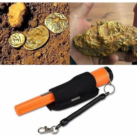 Handheld Metal Detector 360 Side Detection with Led Pinpoint Metal Detector Scanner, Yellow, 230 X 40 X 40 mm (1/4)