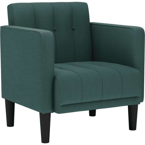 Divano Sedia con Braccioli Verde Scuro 53 cm in Tessuto vidaXL (1/5)