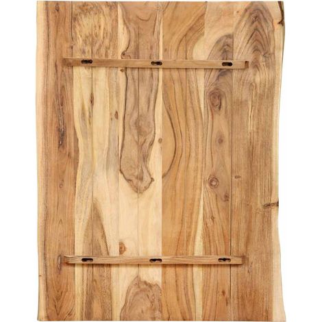 Piano del Tavolo Piano Scrivania in Legno Massello di Acacia 80x(50-60)x2,5 cm DAS345924 (1/5)