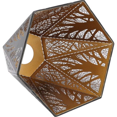 Abat-jour en métal fer, motif arbre forêt gravé, ampoule E27/E26, décoration chambre à coucher, modèle forestier sculpté. (1/5)