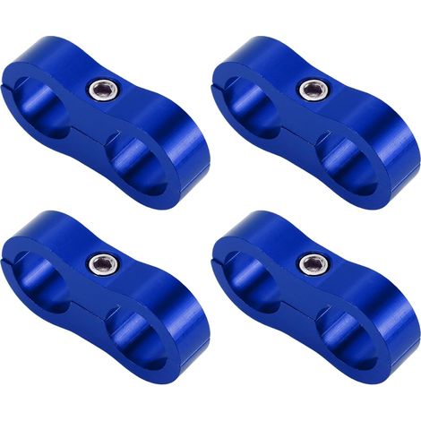 Pince Séparateur Tuyau - 4 Pièces - Alliage Aluminium - AN10 20mm - Fixation Ligne Carburant Huile - Bleu (1/5)