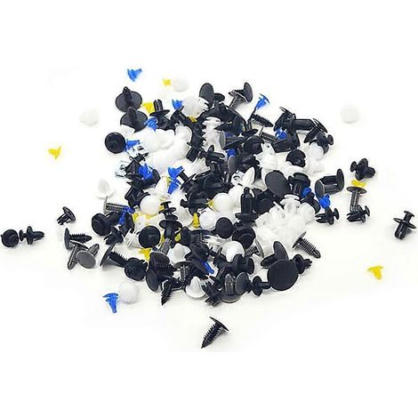 100 clips de fixation universels pour voiture, rivets, clips de pare-chocs, panneaux, doublures d'ailes, accessoires auto