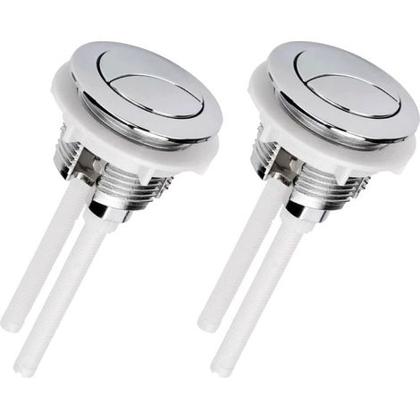 Botón pulsador de descarga de 38 mm, botón de descarga doble universal con cabezal redondo y bomba de alta presión (Plata 2) (1/5)