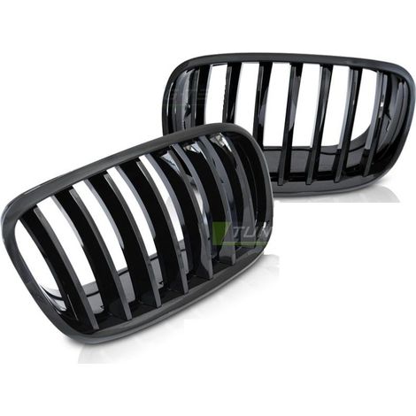 Paire de grille calandre BMW X5 E70, X6 E71 de 2008 a 2013 Noir brillant-37424280 (1/3)
