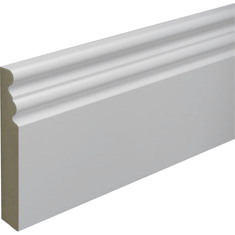 B.S. Bauprogramm Altbausockel 250 cm 125 x 18 mm Blütenweiß Leisten (1/2)