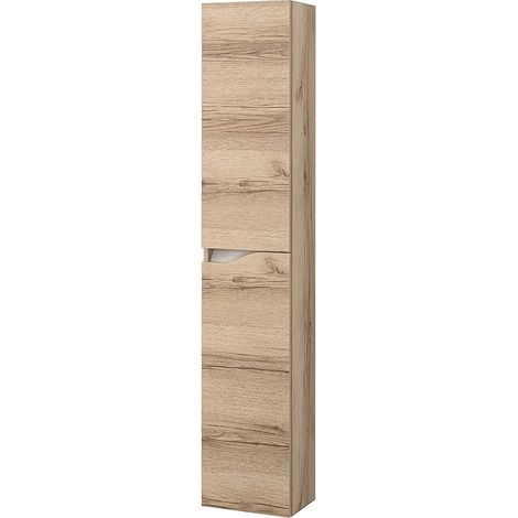 Colonna bagno sospesa 160 cm quercia e bianco Sumya (1/5)