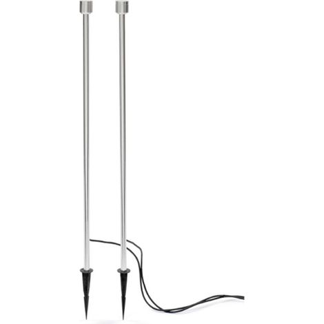 Spot de jardin LED Monza Uplight 107cm gris métallisé - 7965-000