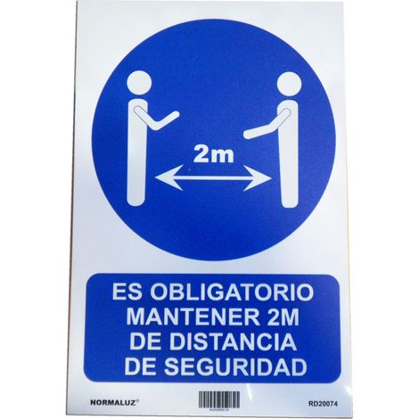 Panneau Obligatoire Distance 2 m 29,5x20 cm RD20074
