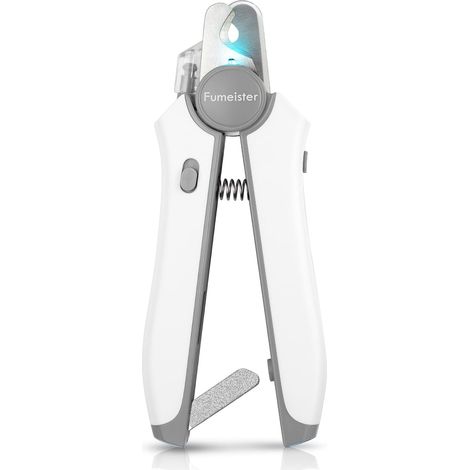 Coupe-griffes rechargeable Type-C pour chiens et chats – Coupe-ongles pour animaux avec LED, ultra tranchant pour chiens de petite et moyenne taille (Gris) (1/5)