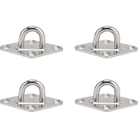 Set mit 4 rostfreien Ösenhaken aus Edelstahl 304 zur Befestigung von Stahlseilen und -kabeln (1/5)