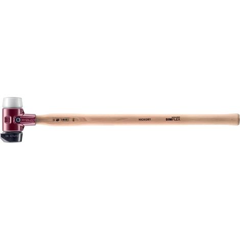 Marteau de frappeur, Caoutchouc chargé avec pied intégré/superplastique avec boîtier en fonte malléable, manche en bois hickory D=60 mm 3027.261 (1/5)