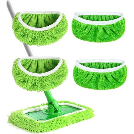 Set di 4 panni Swiffer Sweeper riutilizzabili, in microfibra lavabile, per pulizia a secco e a umido, ricaricabili per pavimenti duri e parquet.