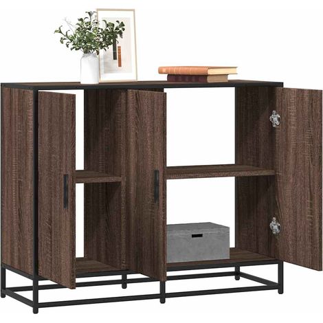 Sideboard Braun Eichen-Optik 94x35x76 cm Holzwerkstoff