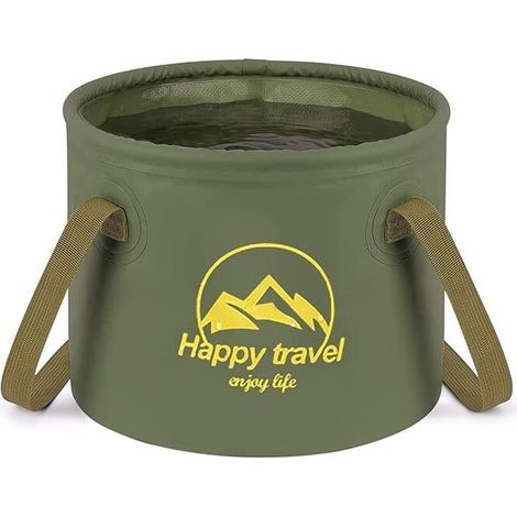 Faltbares Waschbecken für den Außenbereich, wasserdichter Faltwasserbeutel, tragbarer Faltwasserbehälter/Waschbecken zum Angeln, Campen, Strand, Garten, Wandern und Reinigen (1/5)