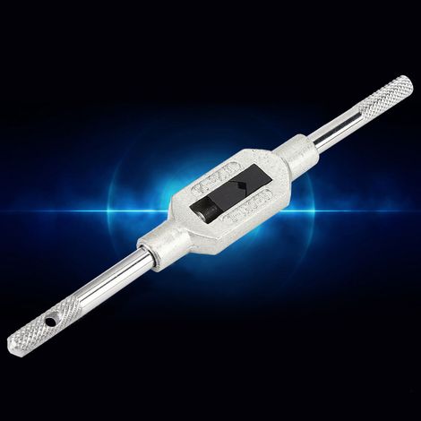 Porte-clé à taraud réglable de 130 mm pour ingénieurs, compatible avec les tarauds métriques M1 à M8. (1/5)
