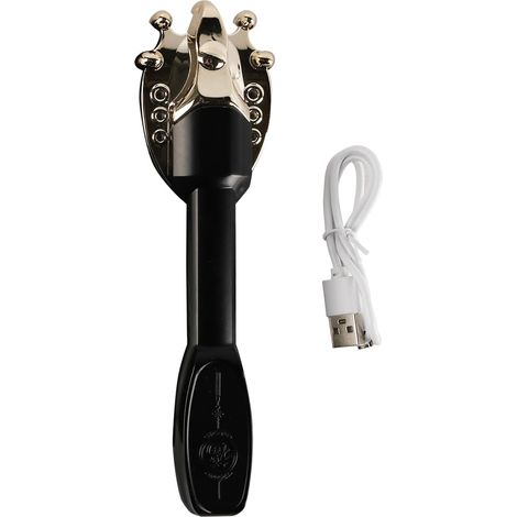 Gratte-Dos électrique 45 cm Extensible Efficace pour soulager Les démangeaisons du Dos et du Corps Outil de Massage pour la Maison et Les Voyages (Noir)