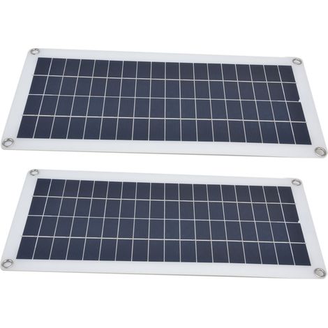 Kit de chargeur de batterie d'urgence avec panneau solaire photovoltaïque monocristallin en silicium 2x10W pour camping-car ou bateau (1/5)
