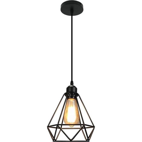 Industrial Pendant Light Adjustable Height Ceiling Lights E27 Metal Hanging Lights for Kitchen Hallway Pack of 1 Black