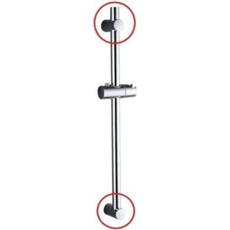 Support mural douche - - 22 mm - Chromé - Pour tube Ø22 mm - Vis de fixation incluses (1/5)