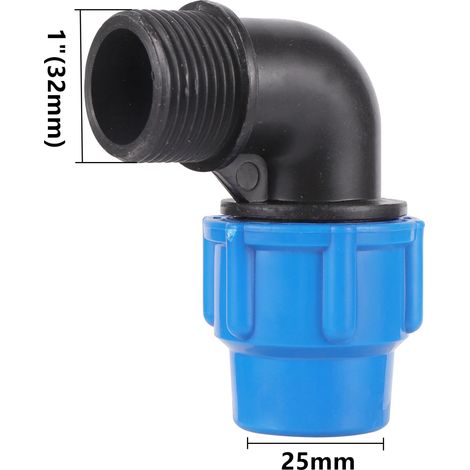 (Voir image) Raccord rapide coudé réducteur pour tuyau PE, filetage femelle PVC, raccords pour tuyau d'eau (1/5)