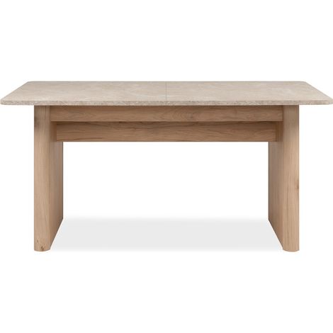 Tavolo da pranzo allungabile - Jackson rovere hickery e travertino L160-200 cm - SAI