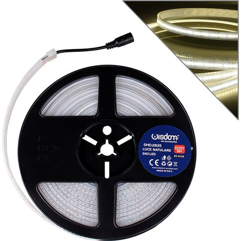 STRISCIA LED SMD 2835 DA 5 METRI LUCE NATURALE 4000K PER USO ESTERNO ALTA LUMINOSITA' - ILLUMINA IL TUO SPAZIO CON EFFICIENZA E STILE