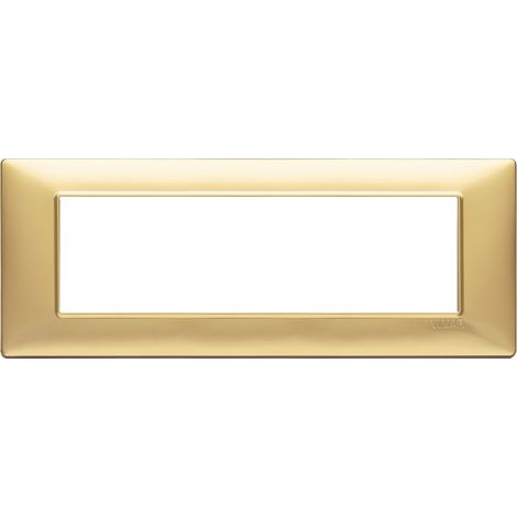 Placca Vimar Plana 7 moduli oro opaco in tecnopolimero 14657.25