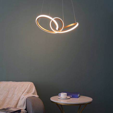 Suspension LED dorée boucle infini - Marsala (1/5)