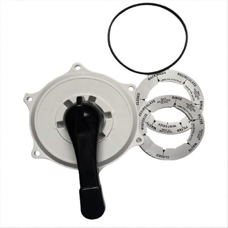 Kit de vanne supérieure 1-1/2 pouce pour filtre à sable piscine Hiflow, remplacement robinet 6 voies, montage haut, raccord fileté, pièce détachée robuste. (1/5)