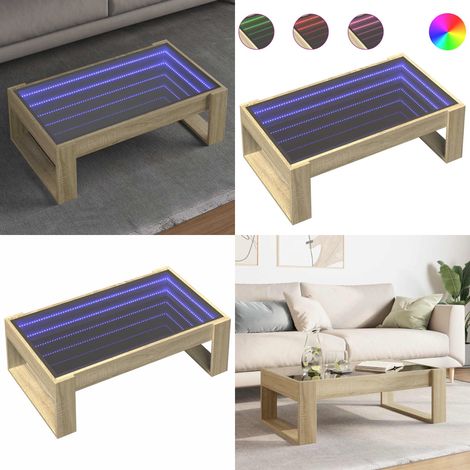 vidaXL Couchtisch mit Infinity-LED Sonoma-Eiche 90x53x30 cm (1/5)