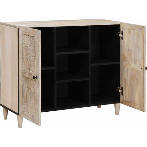 Maison La Vie - Buffet Salon Moderne - Meuble de rangement - Blanc 33,5 x 90 x 75 cm bu2511