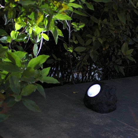 Lampe solaire LED étanche pour jardin, pierre décorative extérieure, éclairage paysager autonome (1/5)