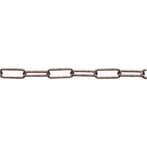 CATENA PER LAMPADARI GENOVESE In ferro bronzato  EE  filo mm. 15 n° 10 25.00 metri