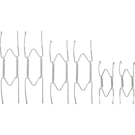 Supports Muraux Assiettes - 6 Pièces - Acier Inoxydable Argent - Fixation Invisible Réglable - Décoration Intérieure - 10/15/20 cm (1/5)