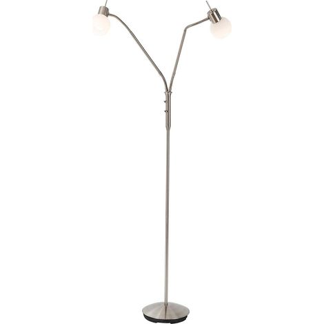 Stehlampe Standleuchte Wohnzimmerleuchte LED Spots beweglich 2 Flammig H 150 cm