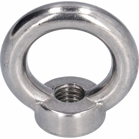 Tuerca de ojo de acero inoxidable resistente a la corrosión - Paquete de 10 con rosca de precisión para elevación industrial (1/5)