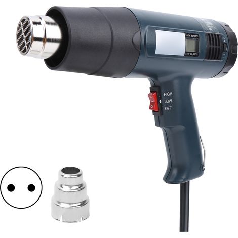 Professionelles 1600-W-Heißluftgebläse mit LCD-Display und EU-Stecker – Temperatureinstellung