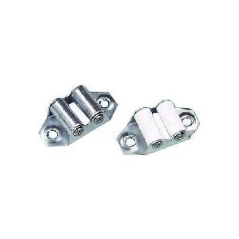 Guides pour volets roulants à deux rouleaux en fer