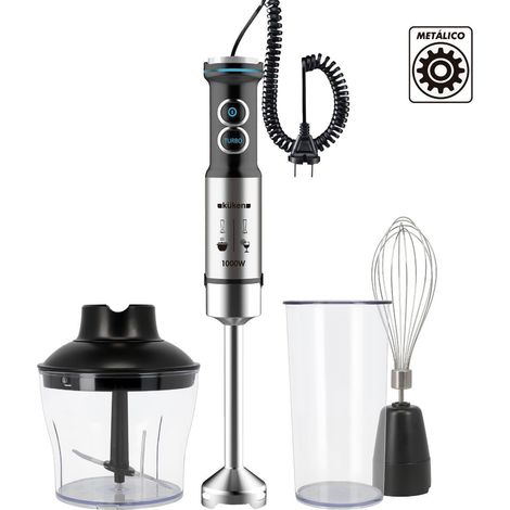 Batidora con brazo de acero inoxidable (1000W 2 velocidades) con accesorios (1/5)