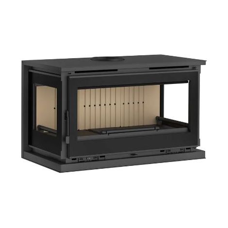 Estufa Leña Para Colgar FM Modelo M-103 K 3 Cristales Serigrafiados Interior Vermiculita