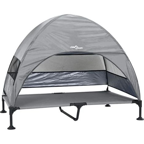 Lit mezzanine pour chien, gris clair, 127 x 81 x 108 cm