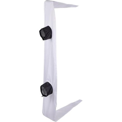 Joint de fenêtre pour climatiseur mobile avec double fermeture éclair – Barrière thermique pour sèche-linge et ventilateurs d'échappement 400 cm Blanc (3 m) (1/5)